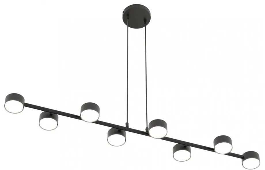 Lampadario a sospensione MEGARA 8 Nero 8xGX53 Colore del corpo Nero