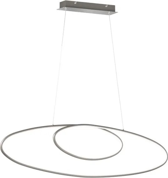Lampadario LED moderno Avus grigio, luce calda 3700 lumen