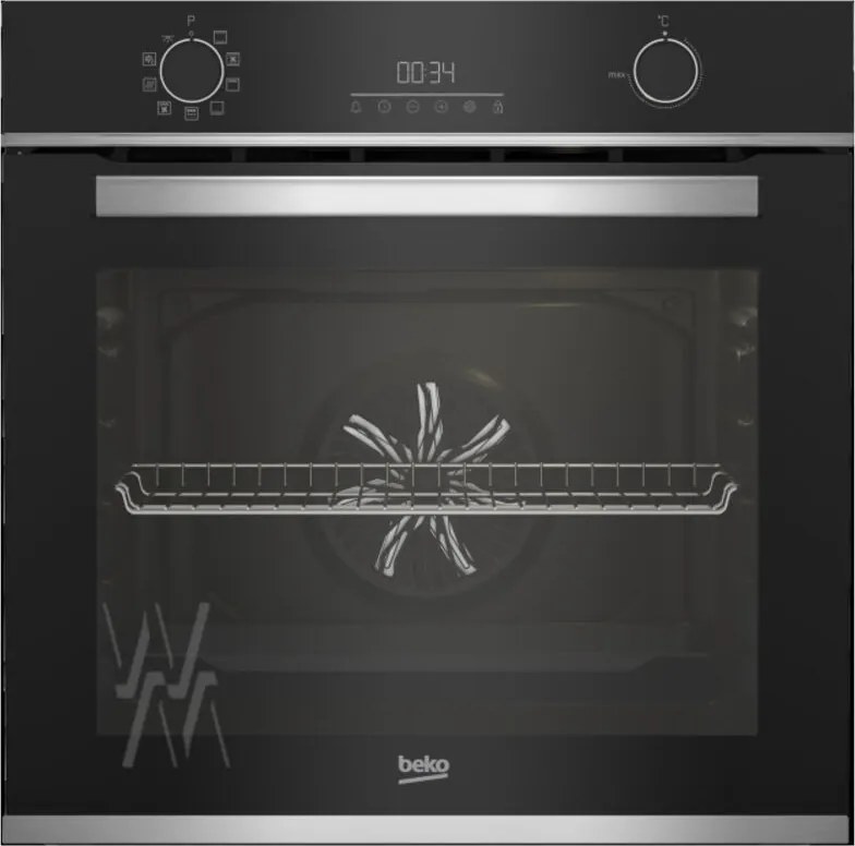 Beko BBIE13301XFP Beyond b300 - Forno da incasso elettrico multifunzione, 66 L, Classe A, pirolitico, 9 funzioni, Acciaio inox