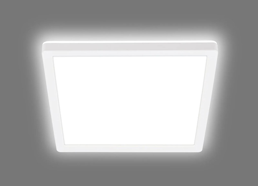 Plafoniera Moderna Tava Plastica Bianco Led Integrato 15W 4000K