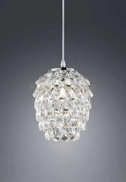 Petty sospensione gemme trasparenti d.20cm 1 luce attacco e14