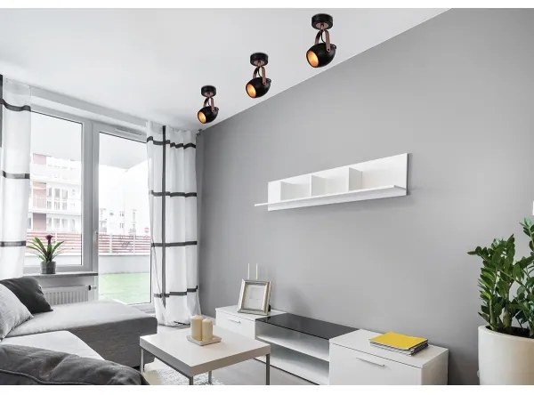 Luce Spot ANICA 1xE14/40W/230V nero/rame