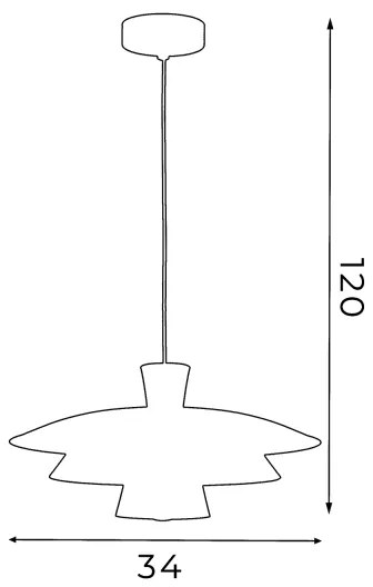 Lampadario a sospensione con filo PLATO 1xE27/60W/230V