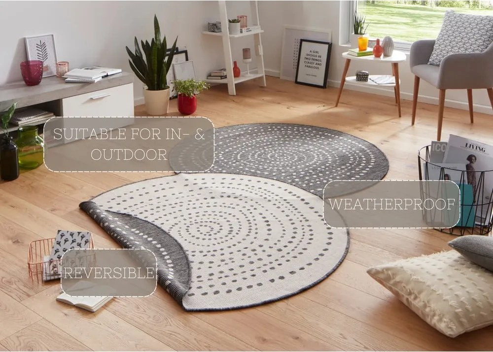 Tappeto grigio per esterni , ⌀ 140 cm Bali - NORTHRUGS
