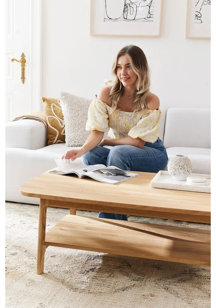 Tavolino in rovere naturale 60x100 cm Twig - The Beds