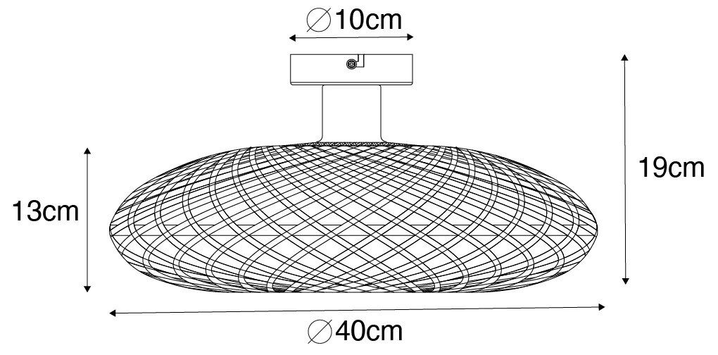 Plafoniera orientale in bambù 40 cm - Ostrava