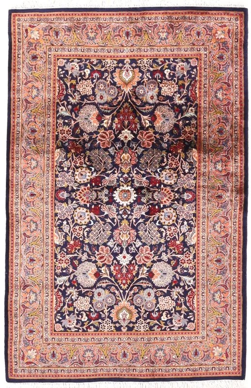 Tabriz Tappeto orientale 190 x 130 Blu (Indian) Annodato A Mano