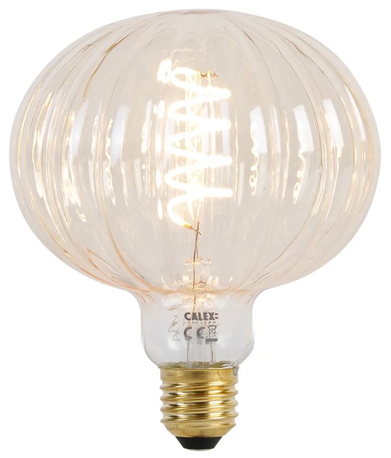 Lampadina LED dimmerabile E27 G125 ambra 4W 200lm 2000K