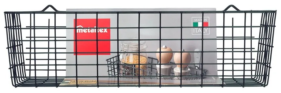 Cestino da cucina a parete nero Lava Koala - Metaltex