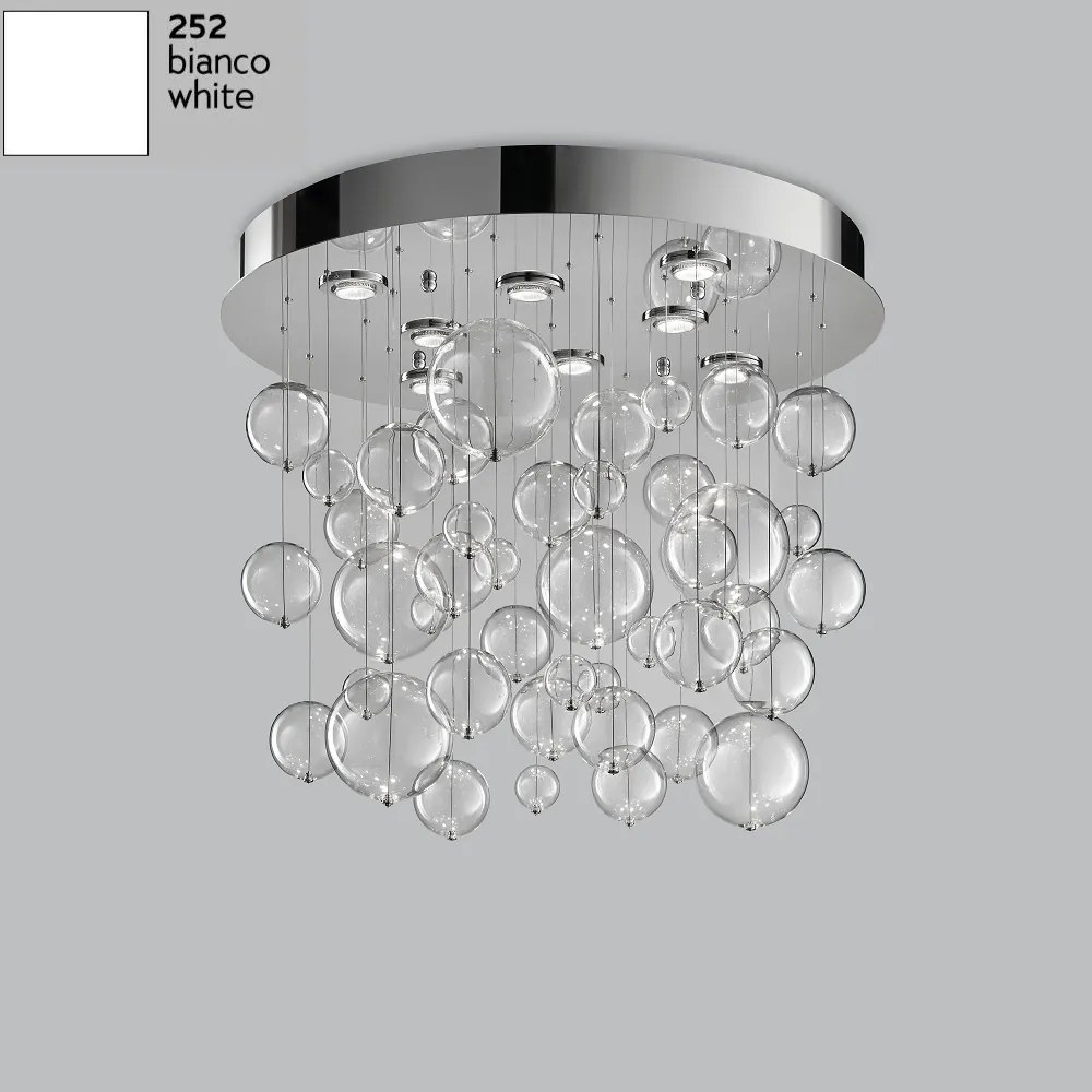 8-light ceiling lamp base painted white - 252.380 - Bolero - Metal Lux Ambra