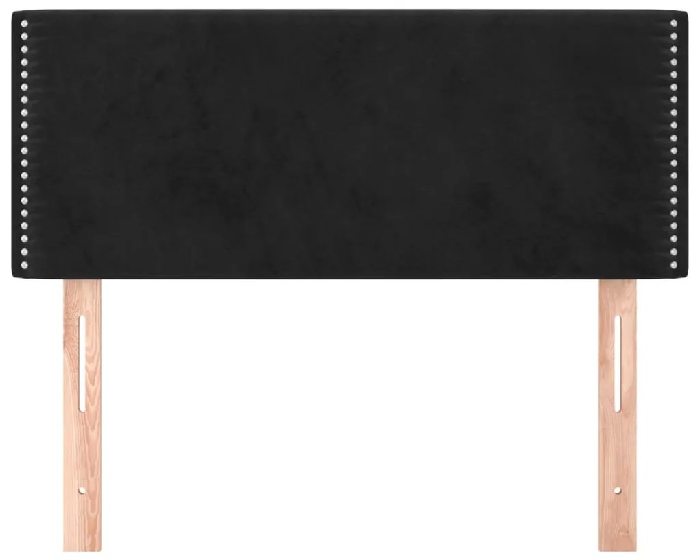 Testiera nera 90x5x78/88 cm in velluto