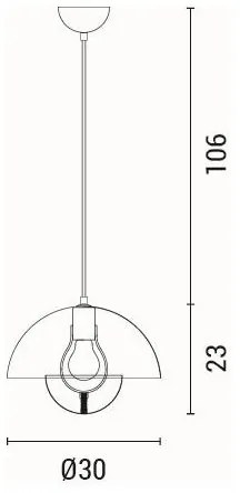 Lampada a sospensione con cavo JARDEN 1xE27/15W/230V marrone