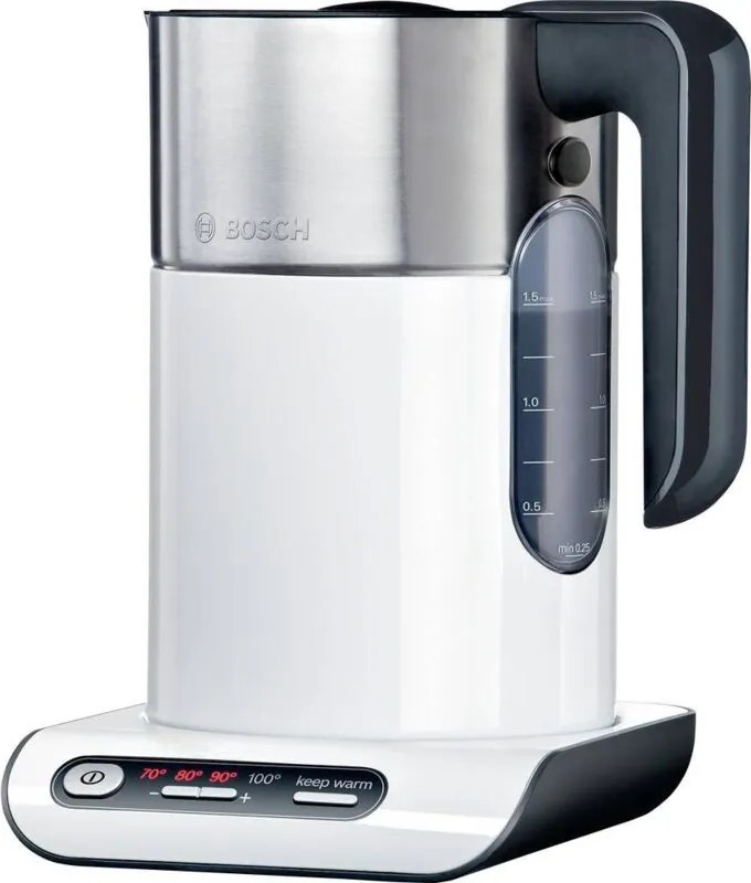 Bosch - Styline TWK8611P - Bollitore - 1,5 litri - 2400 w - Bianco / Acciaio inossidabile