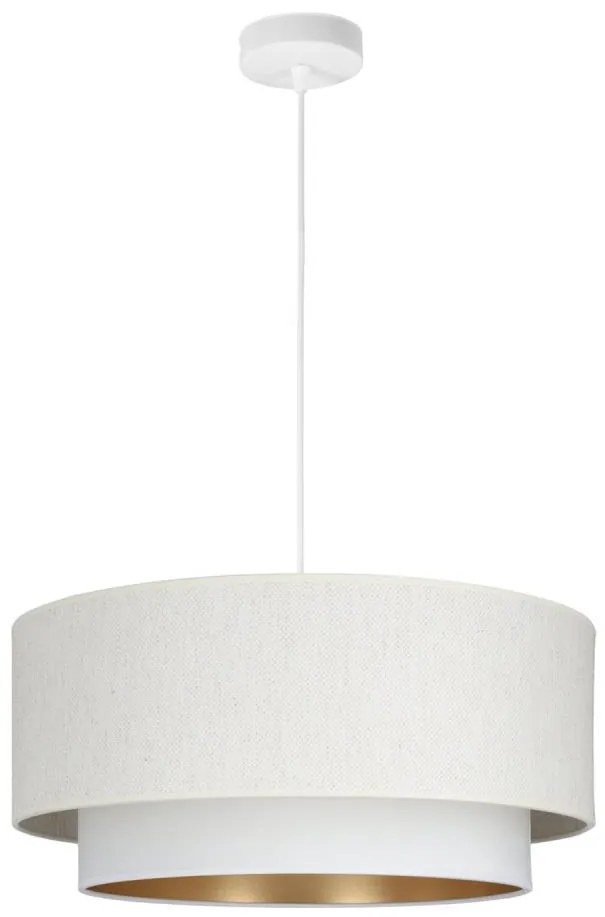 Lampadario a sospensione con cavo NATIA 1xE27/60W/230V bianco