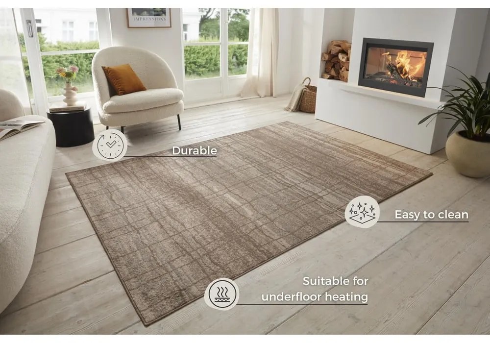 Tappeto marrone/beige 80x120 cm Terrain – Hanse Home