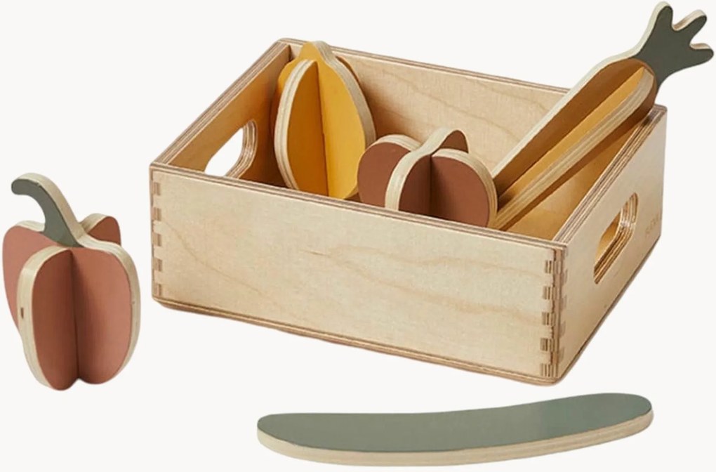 Set da gioco in legno Vegetables, set da 6