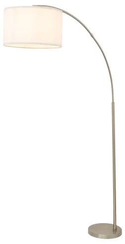 Lampada da terra ZENITH 1xE27/15W/230V cromo opaco/bianco