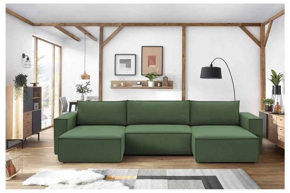 Divano angolare verde (a U) Nihad - Bobochic Paris