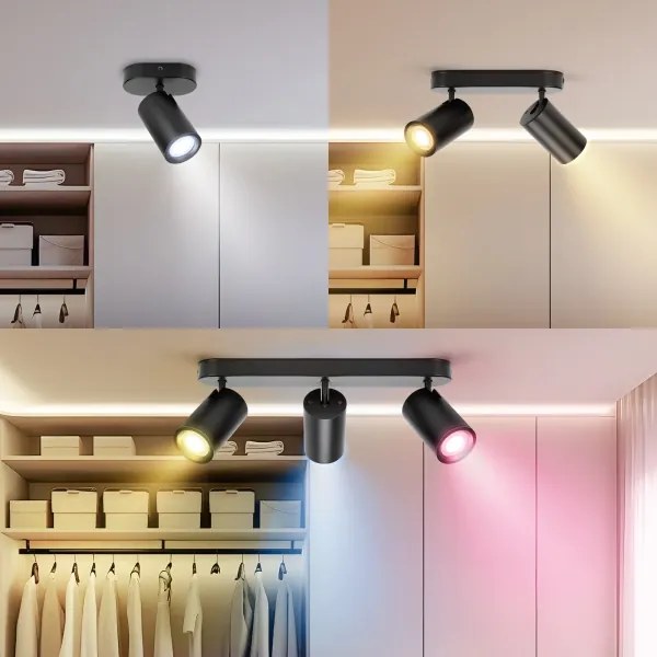 Aigostar - Faretto LED RGBW dimmerabile MESH 3xLED/4,9W/230V 2700-6500K bianco + telecomando