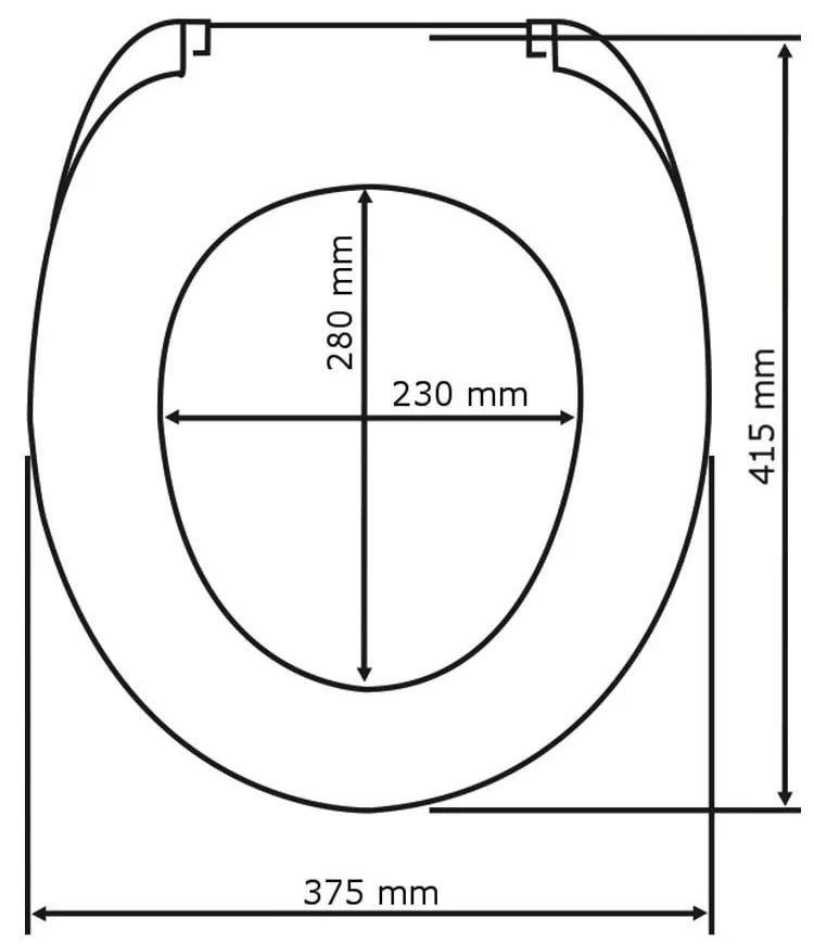 Sedile WC blu scuro con chiusura facilitata , 44,5 x 37,5 cm Samos - Wenko