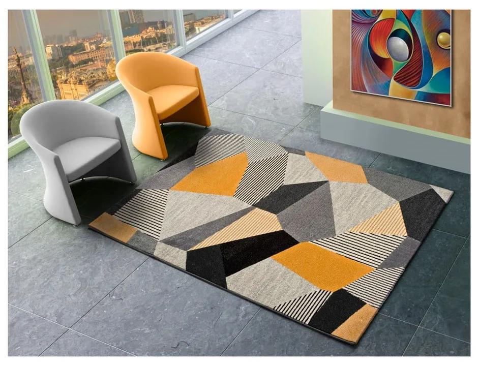 Tappeto arancione e grigio , 140 x 200 cm Gladys Sarro - Universal