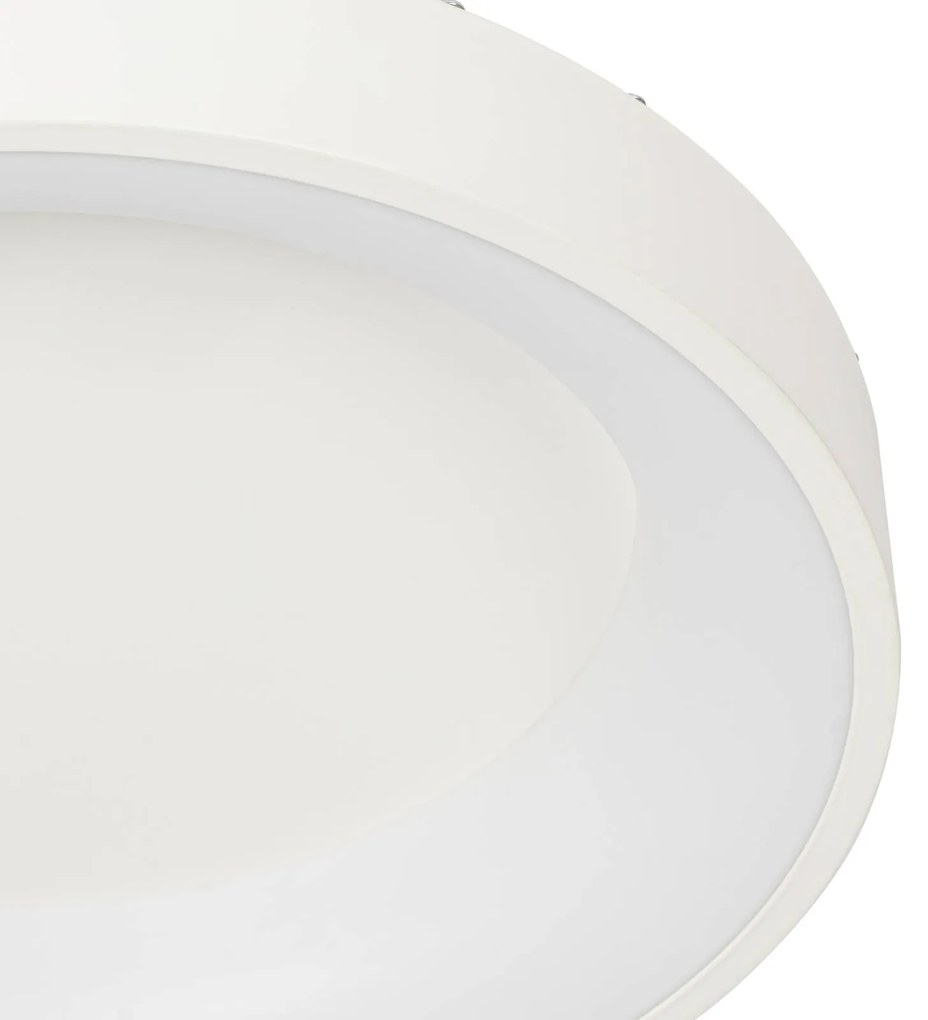 Lucande plafoniera a LED Samvel, Ø 38,4 cm, bianco, ferro