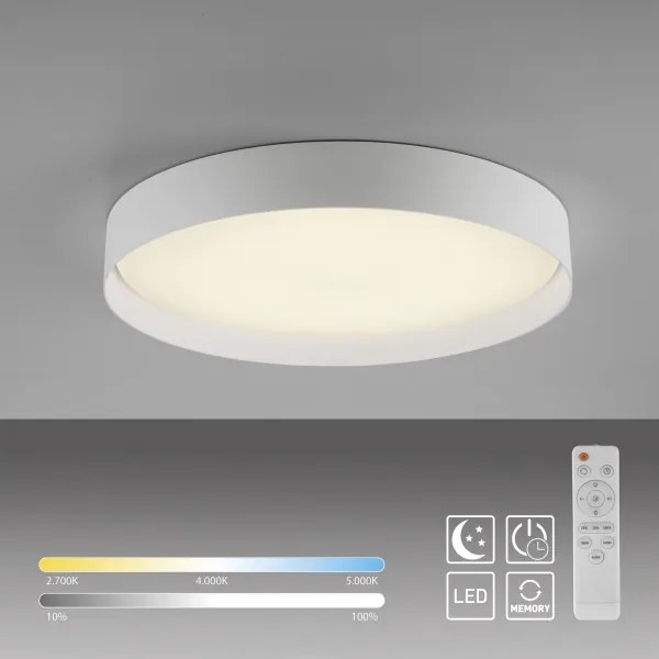 Schöner Wohnen 14595-16 - Plafoniera LED dimmerabile TAVOLI LED/34W/230V bianco+telecomando