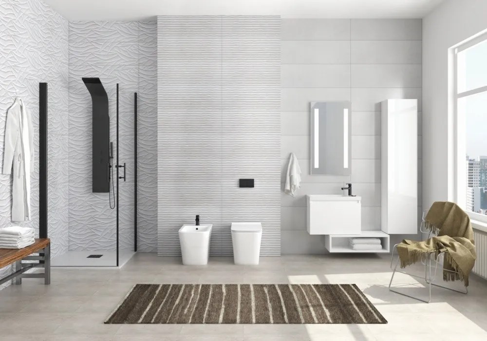 Box doccia nero 90x90 due battenti altezza 200h | KS2800AN - KAMALU