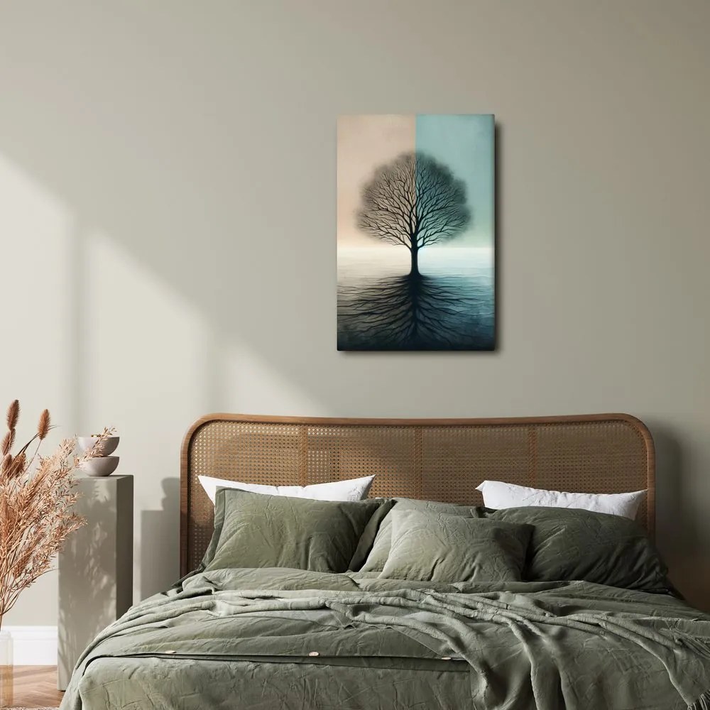 Quadro su tela – Albero di luce e ombra