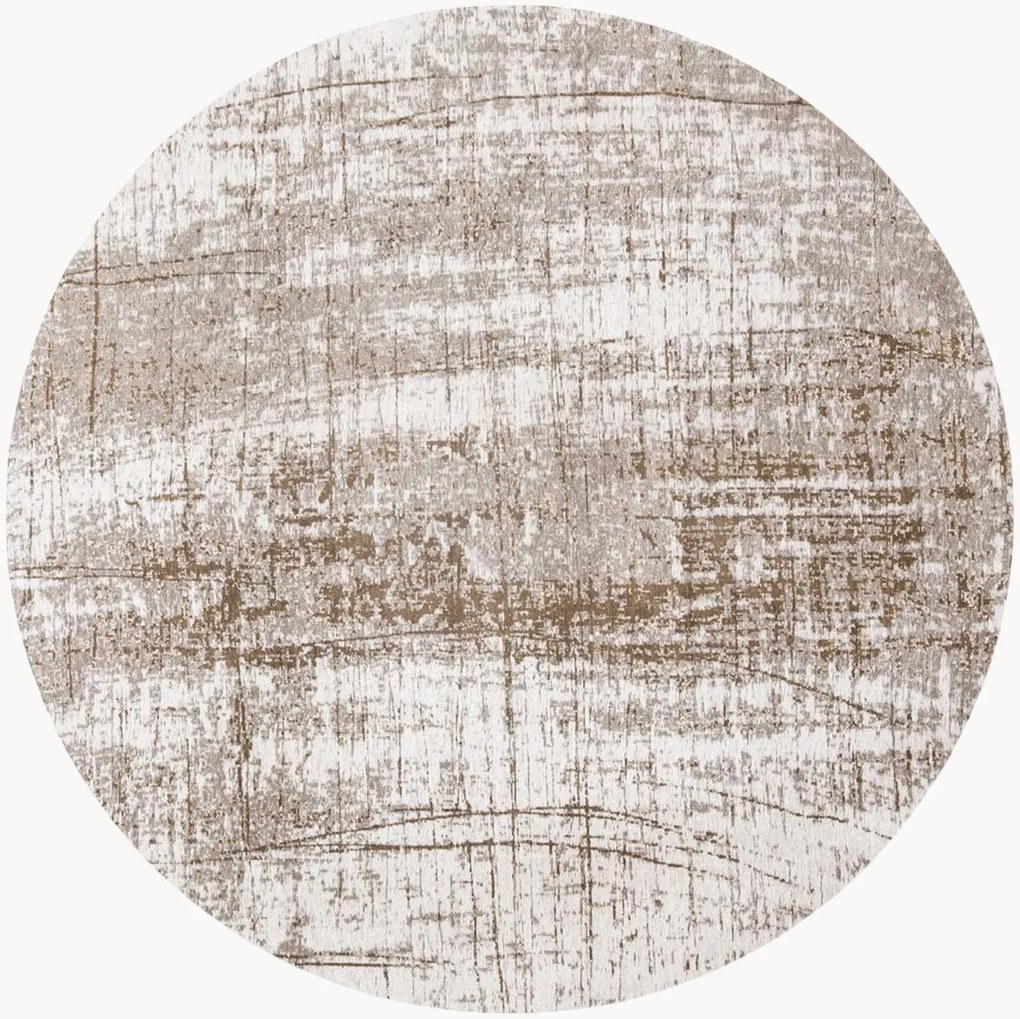 Tappeto rotondo jacquard a tessitura piatta da interno-esterno Griff