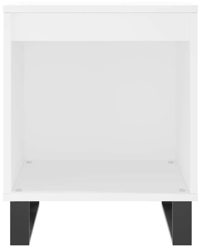 Comodino Bianco 40x35x50 cm in Legno Multistrato