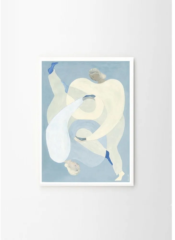 Poster 50x70 cm Hold You - Blue – Sofia Lind – The Poster Club