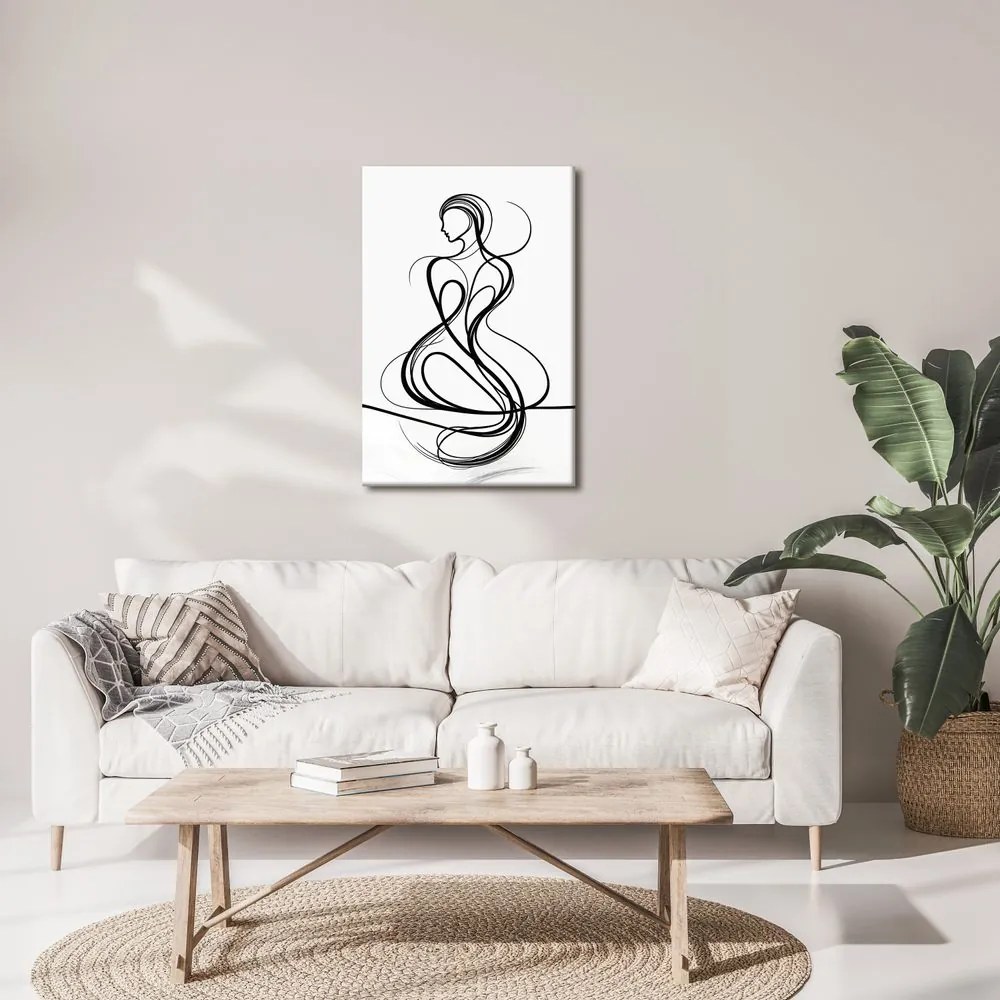 Quadro su tela – Donna dalle linee