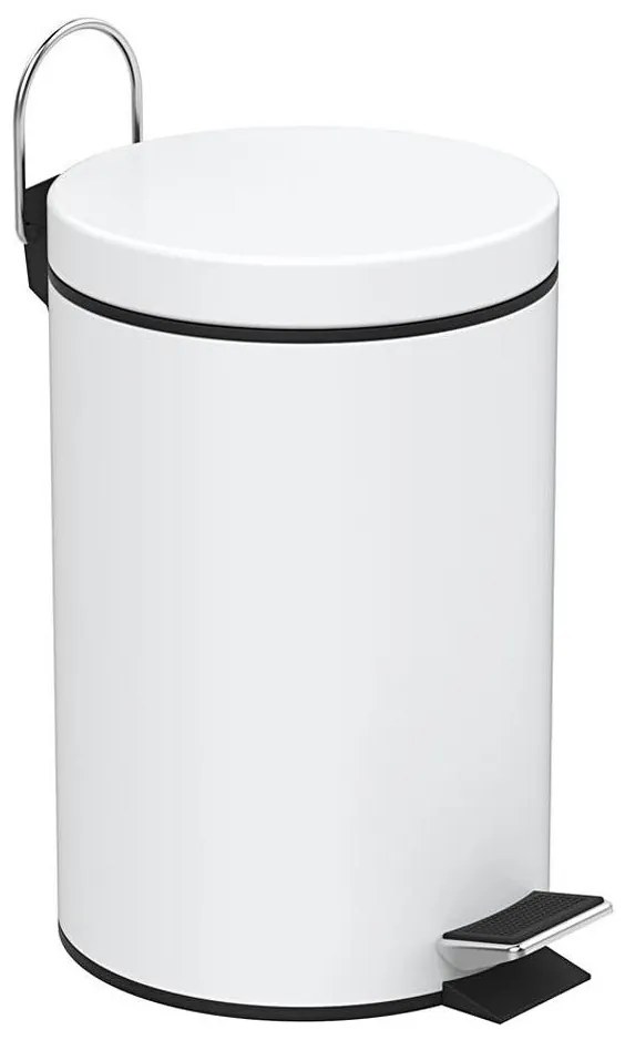 Aqualine - Cestino dei rifiuti SIMPLE LINE 3 l bianco opaco