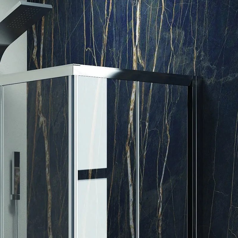 Box doccia 140x70 cm angolare cristallo trasparente anticalcare KF1000 - KAMALU