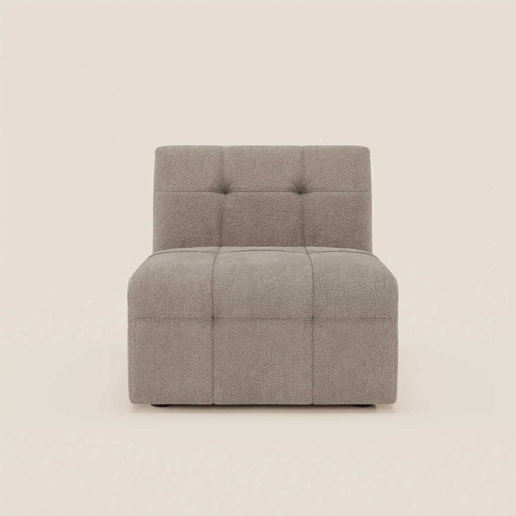 Mosaic modulo poltrona 77 cm in bouclé - capitonné e design in tessuto smacchiabile T21