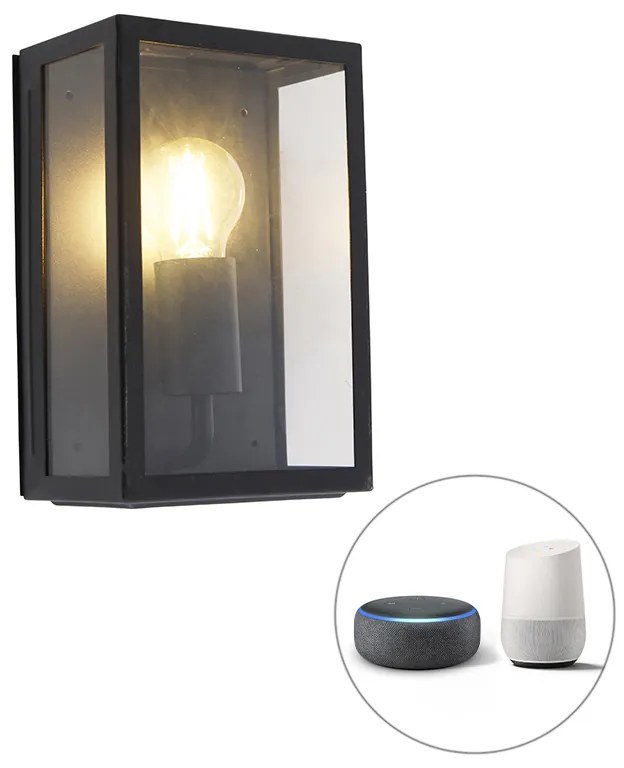 Applique esterno nero incl. lampadina smart WiFi IP44 - ROTTERDAM 2