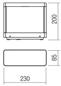 Redo 90580 - Lampada da esterno LED WAKE LED/8W/230V 3000K 20 cm IP65 antracite