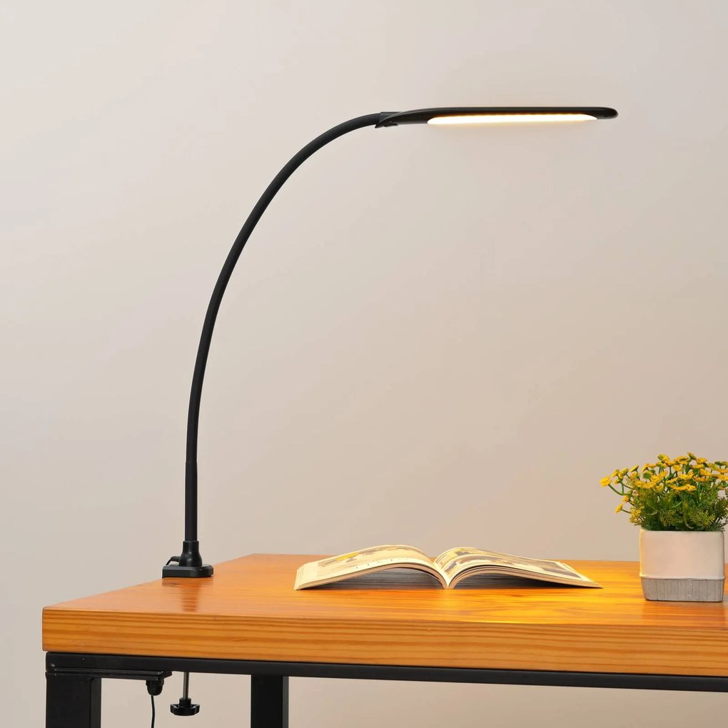 Lampada con morsetto Lindby LED Nilay, altezza 70 cm, CCT, home office