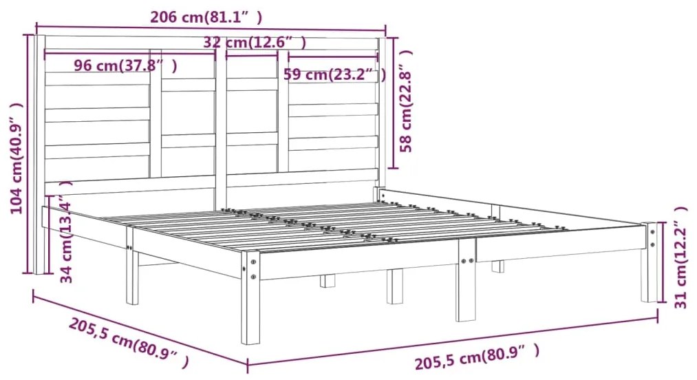 Giroletto Bianco in Legno Massello 200x200 cm