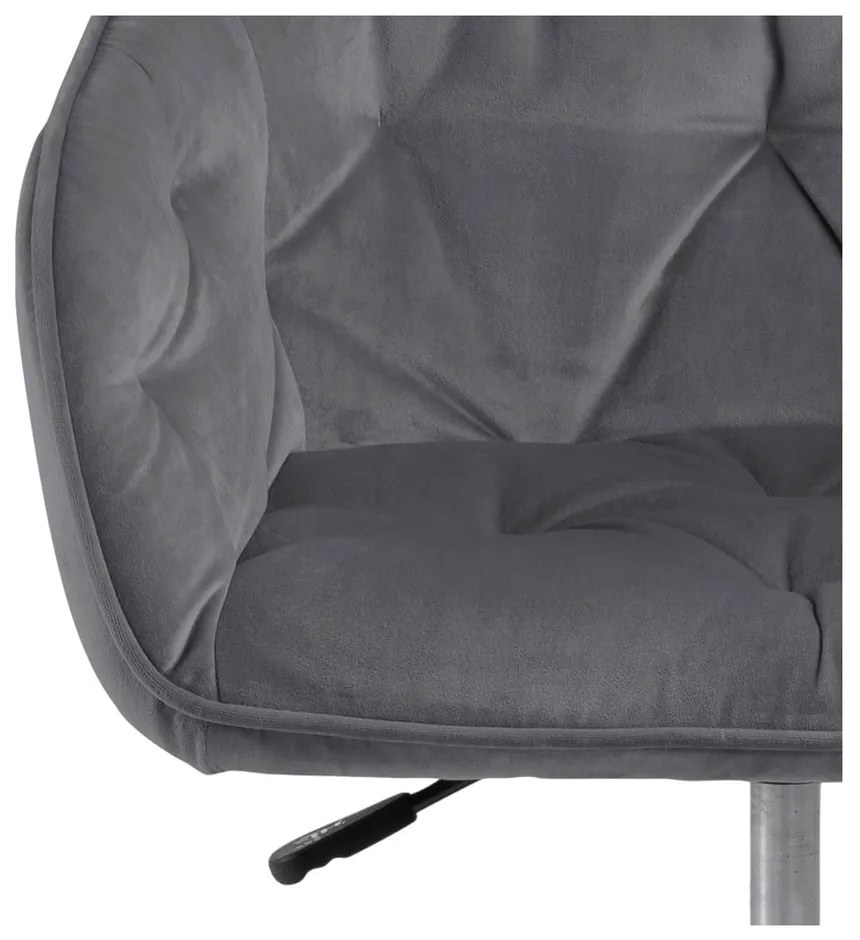 Sedia da ufficio grigia con superficie in velluto Brooke - Actona