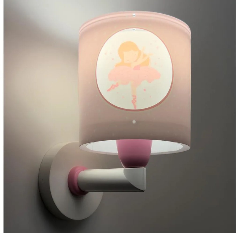 Dalber 60919 - Lampada da parete per cameretta PRINCESS DANCE 1xE27/15W/230V rosa