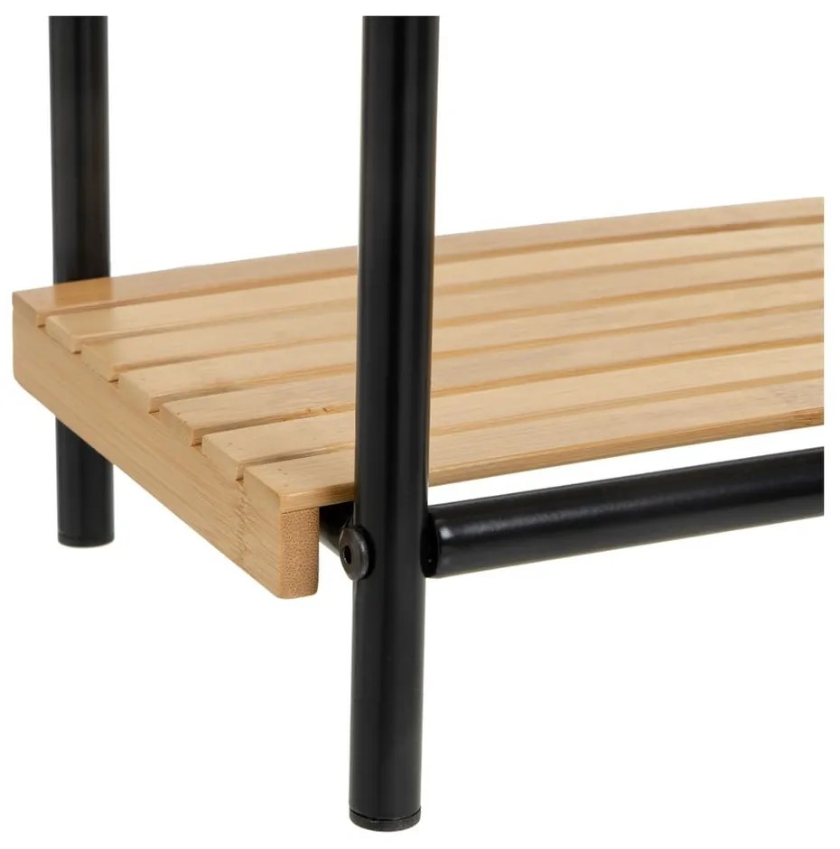 Scaffale nero e color legno naturale in bambù 41x77 cm - Casa Selección