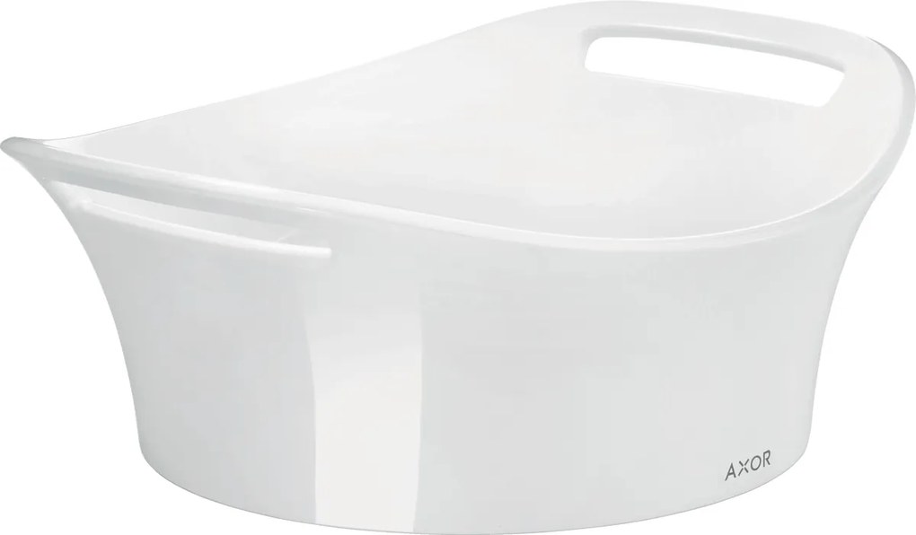 Lavabo da appoggio 511 mm senza troppopieno in quarzo sintetico rivestito in gel Bianco lucido AXOR Urquiola 11301000