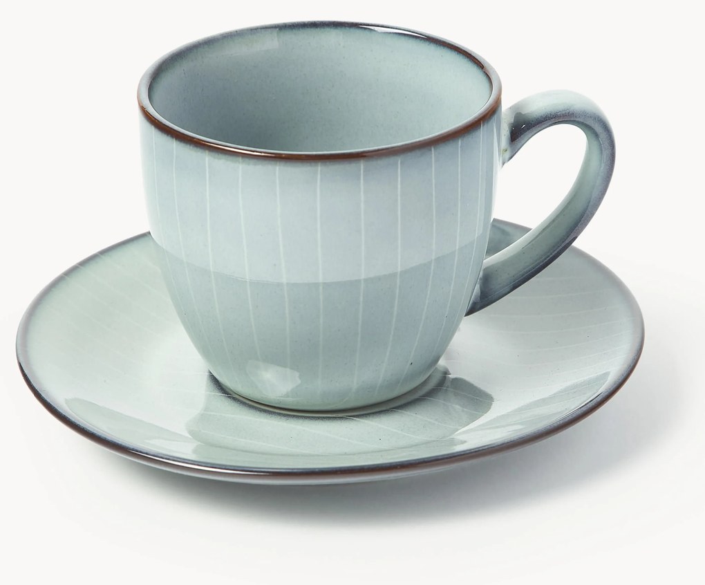 Tazza con piattino fatti a mano Nordic Sea