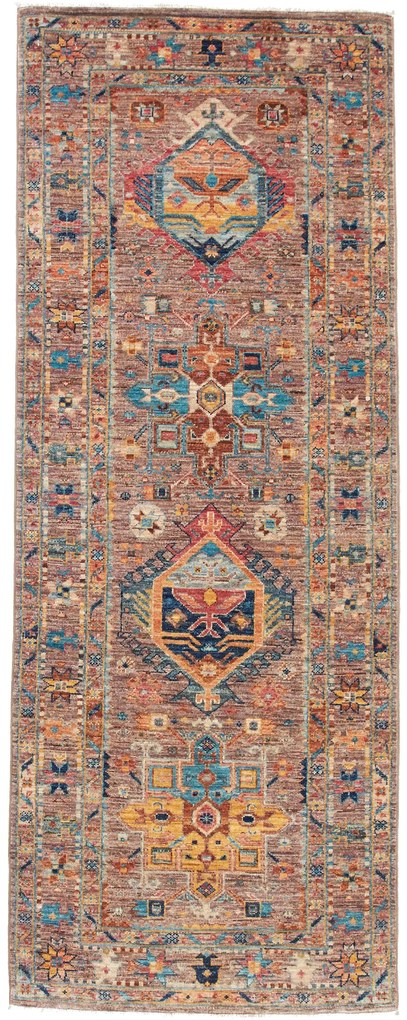 Samarkand Tappeto orientale 80 x 200 Marrone (Pakistan) Annodato A Mano