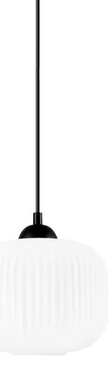 Lampadario a sospensione con filo HARMA 1xE27/15W/230V diametro 20 cm bianco/nero