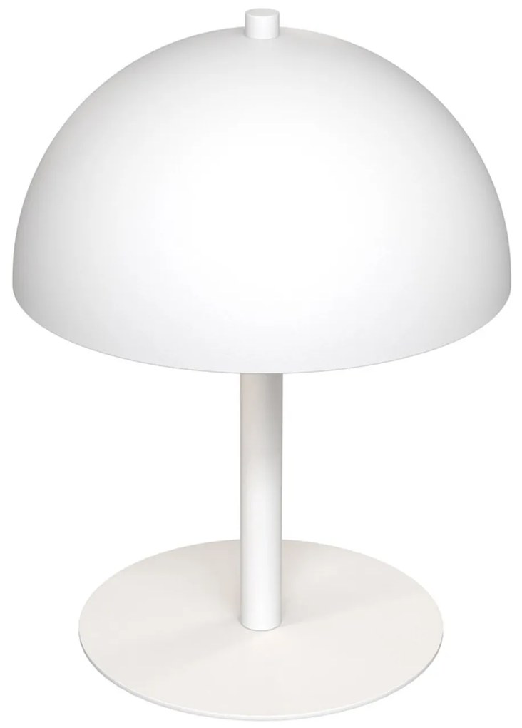 Lampada Da Tavolo Moderna Demetra Acciaio Bianco 2 Luci G9 Ip20