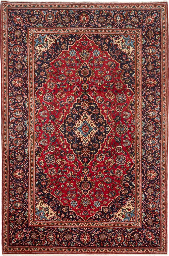 Kashan Tappeto persiano 300x200 Rosso (Iran) Annodato A Mano