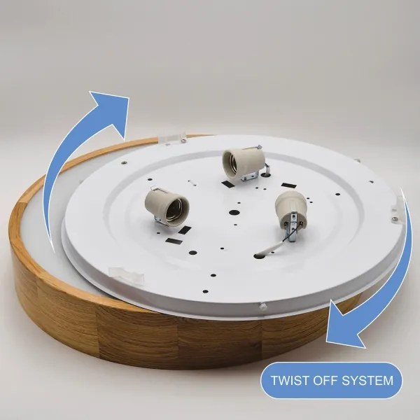 Brilagi - Lampada LED da soffitto CARVALHO 3xE27/60W/230V rovere Ø47,5 cm